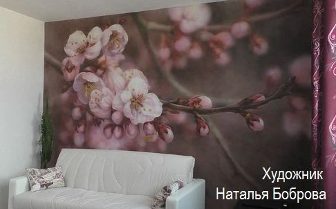 Фото Барельеф Роспись стен Аэрография в интерьере